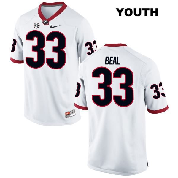 Georgia Bulldogs Youth Robert Beal Jr. #33 NCAA Authentic White Nike Stitched College Football Jersey HTP2256PG